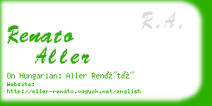 renato aller business card